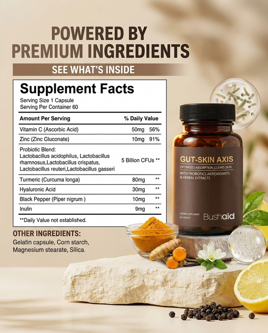 BushAid Gut-Skin Axis Support Capsules